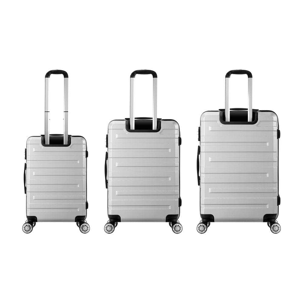 3PCS Luggage Suitcase Trolley Set Travel TSA Lock Storage Hard Case