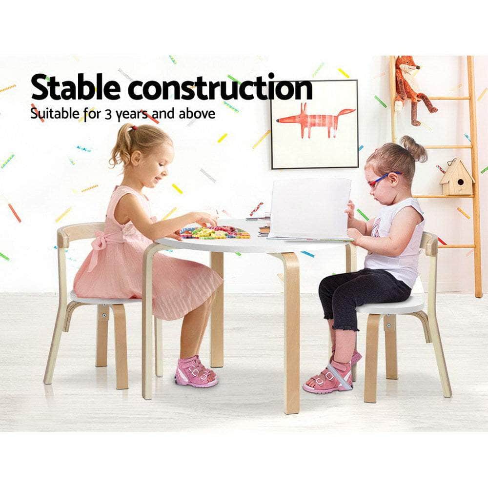 3PCS Set Kids Activity Table and Chairs Toy Play Desk Children Furniture