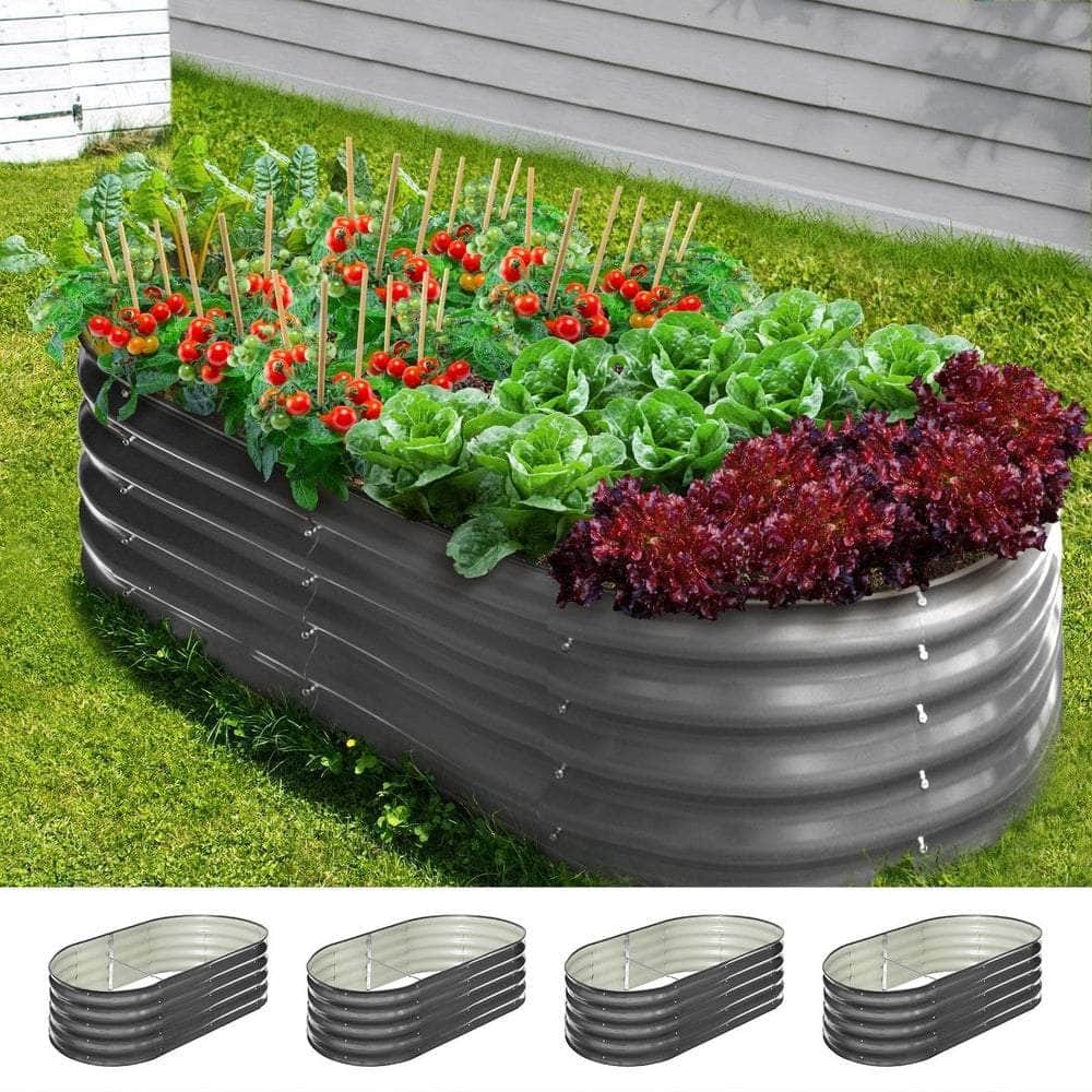 3X & 4X Garden Bed Galvanised Raised Garden Bed 160X80X42CM