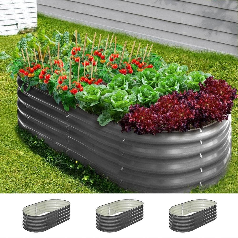 3X & 4X Garden Bed Galvanised Raised Garden Bed 160X80X42CM