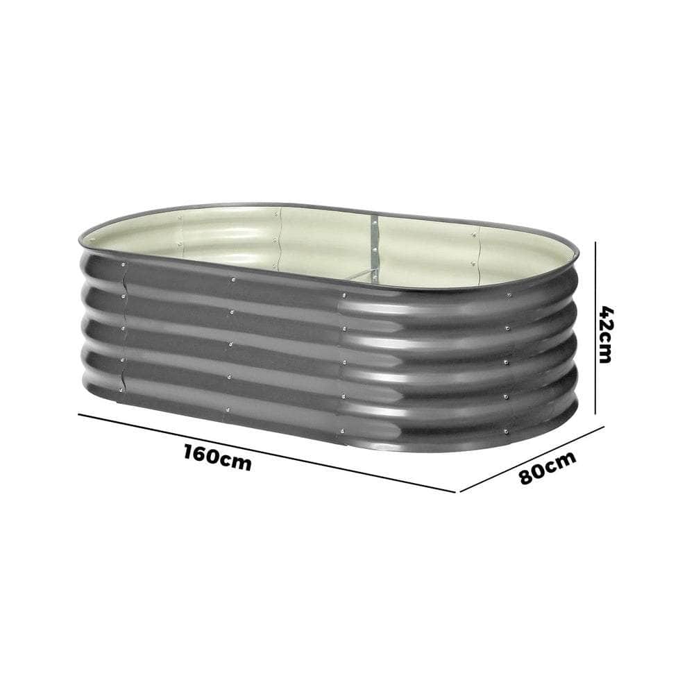 3X & 4X Garden Bed Galvanised Raised Garden Bed 160X80X42CM