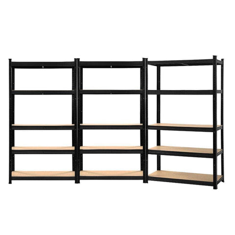 3X1.8M Garage Shelving Warehouse Rack Pallet Racking Storage Shelf Black