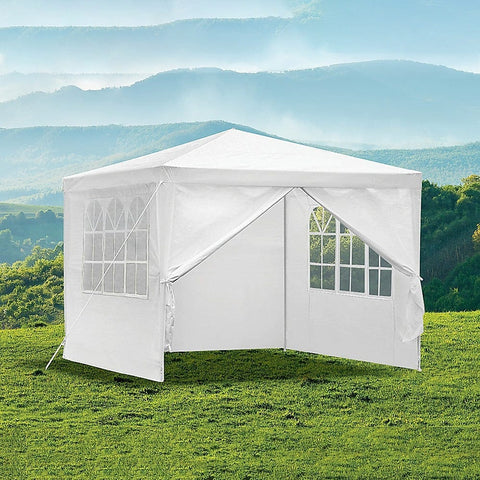 3x3m Gazebo Outdoor Marquee Tent Canopy White