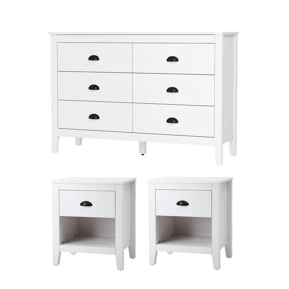 4/6 Chest of Drawers and Bedside Table Vintage Bedroom Set