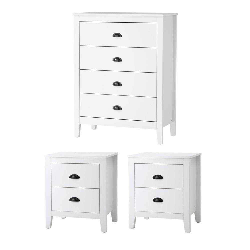 4/6 Chest of Drawers and Bedside Table Vintage Bedroom Set