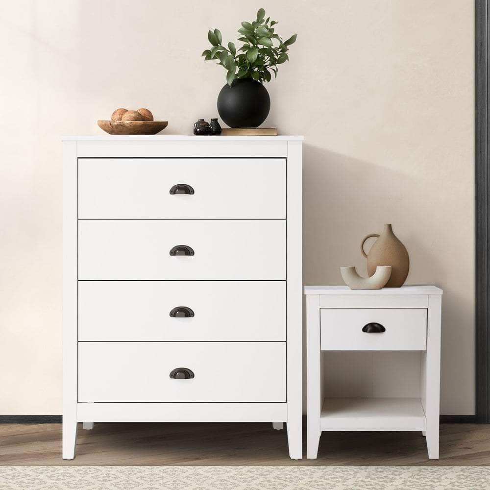 4/6 Chest of Drawers and Bedside Table Vintage Bedroom Set