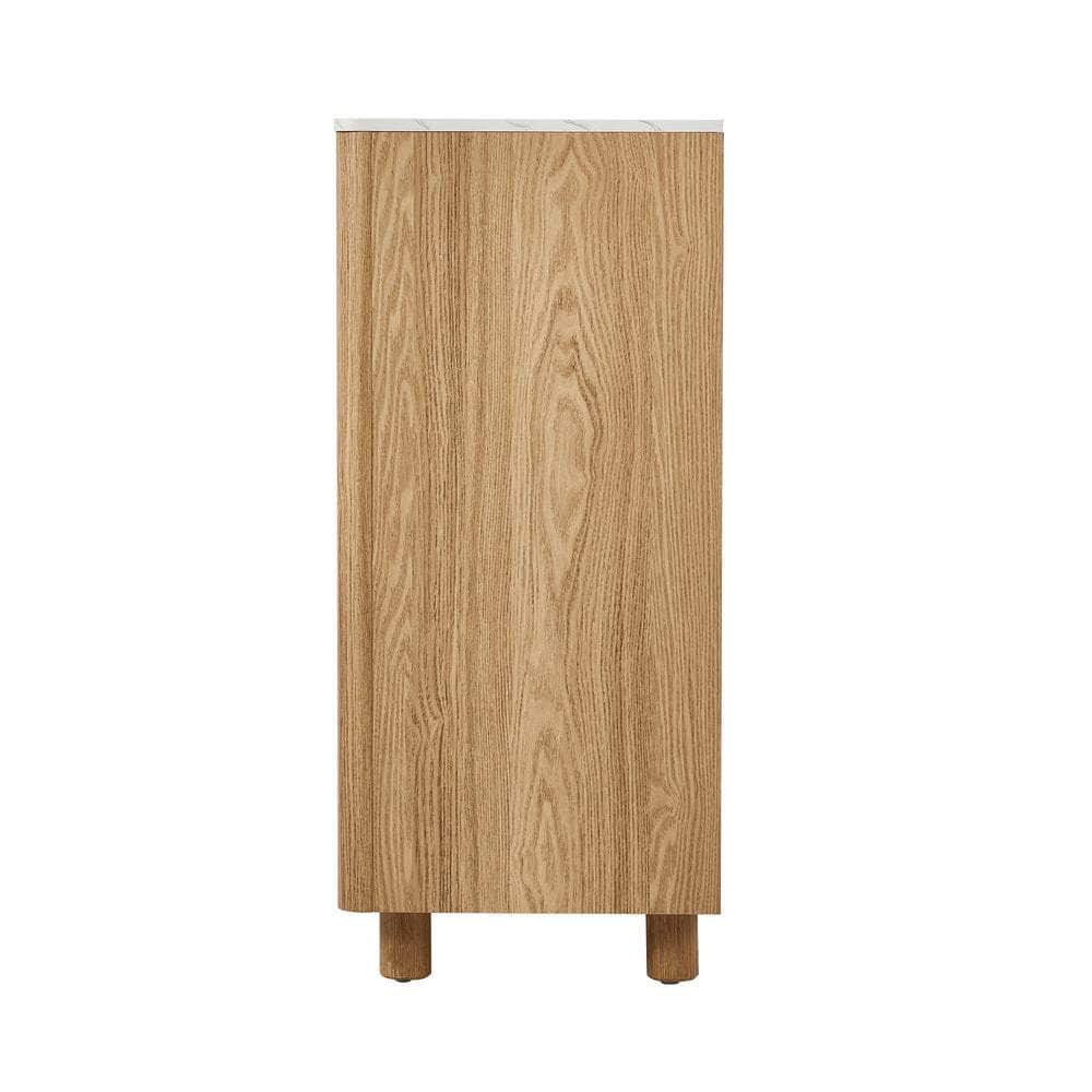 4 Chest of Drawers Dresser  Marble Top Natural
