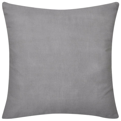 4 Cushion Covers Cotton Grey