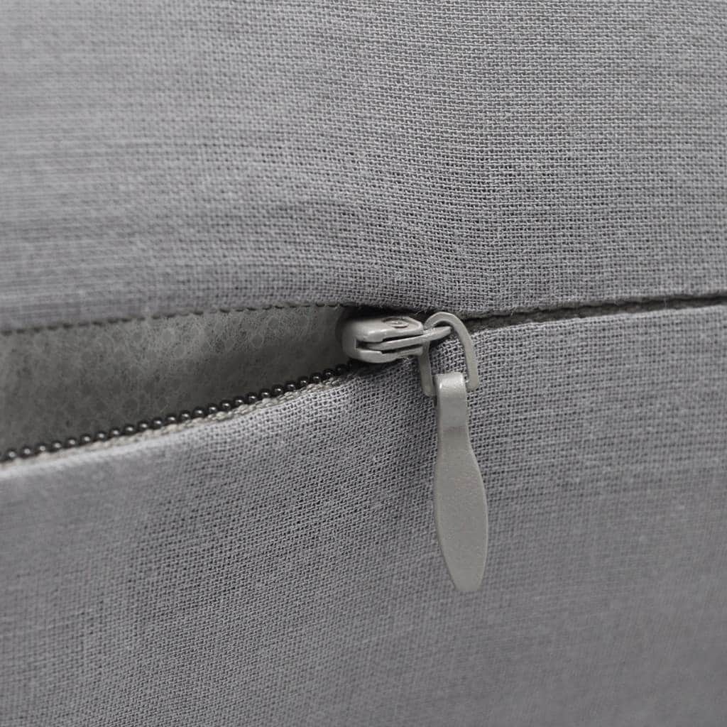 4 Cushion Covers Cotton Grey