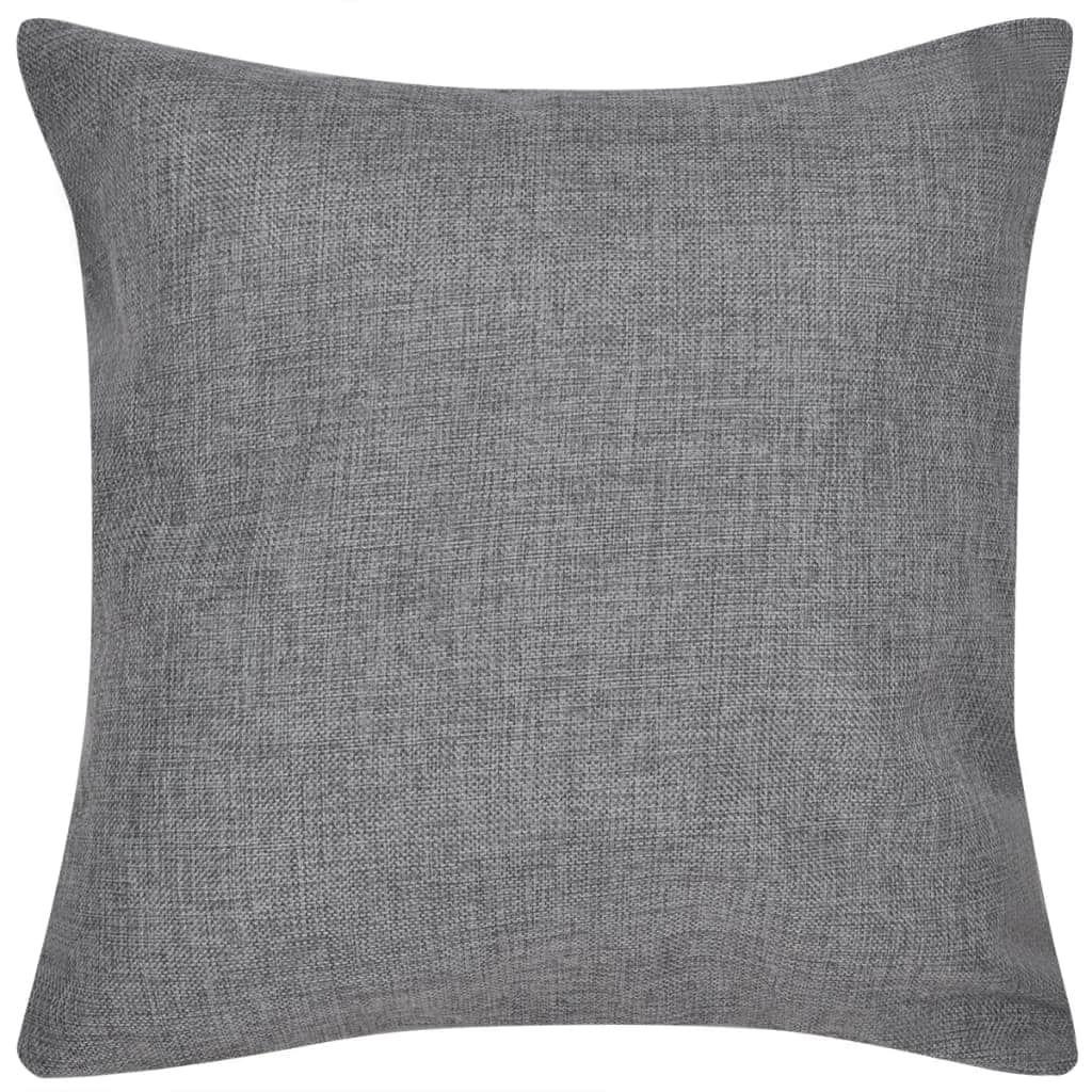 4 Cushion Covers Linen-look Anthracite