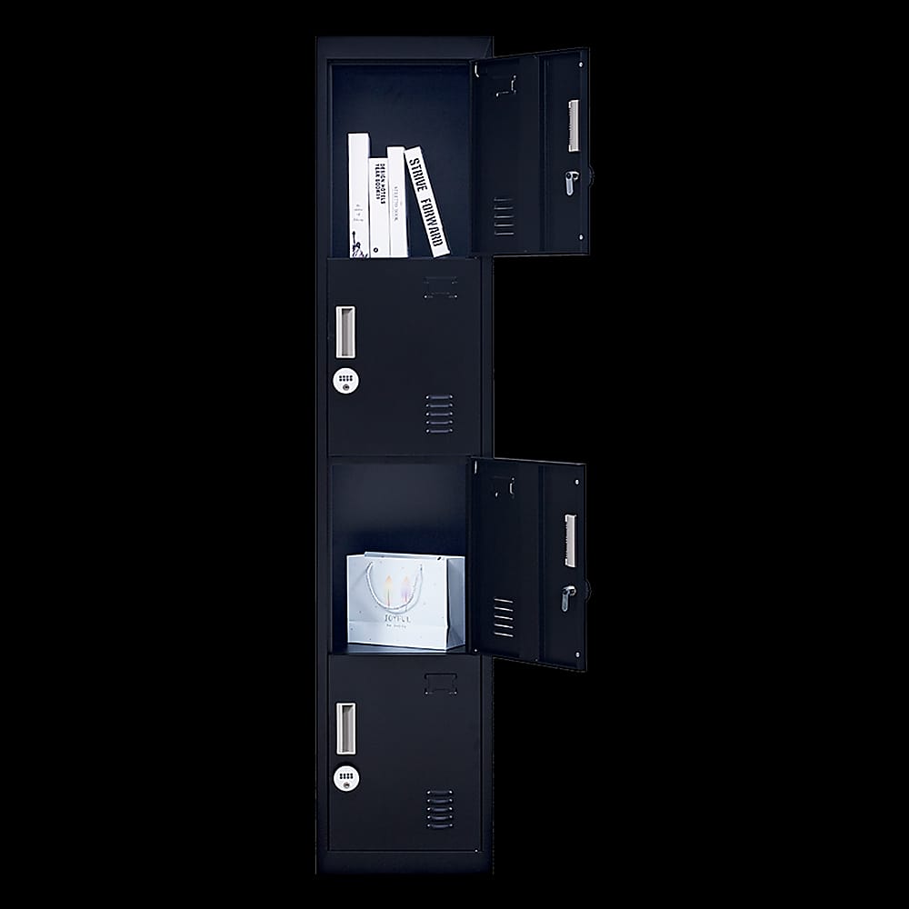 Four-Section Vertical Wardrobe Efficient Storage Solution | Digit Combination Lock Door
