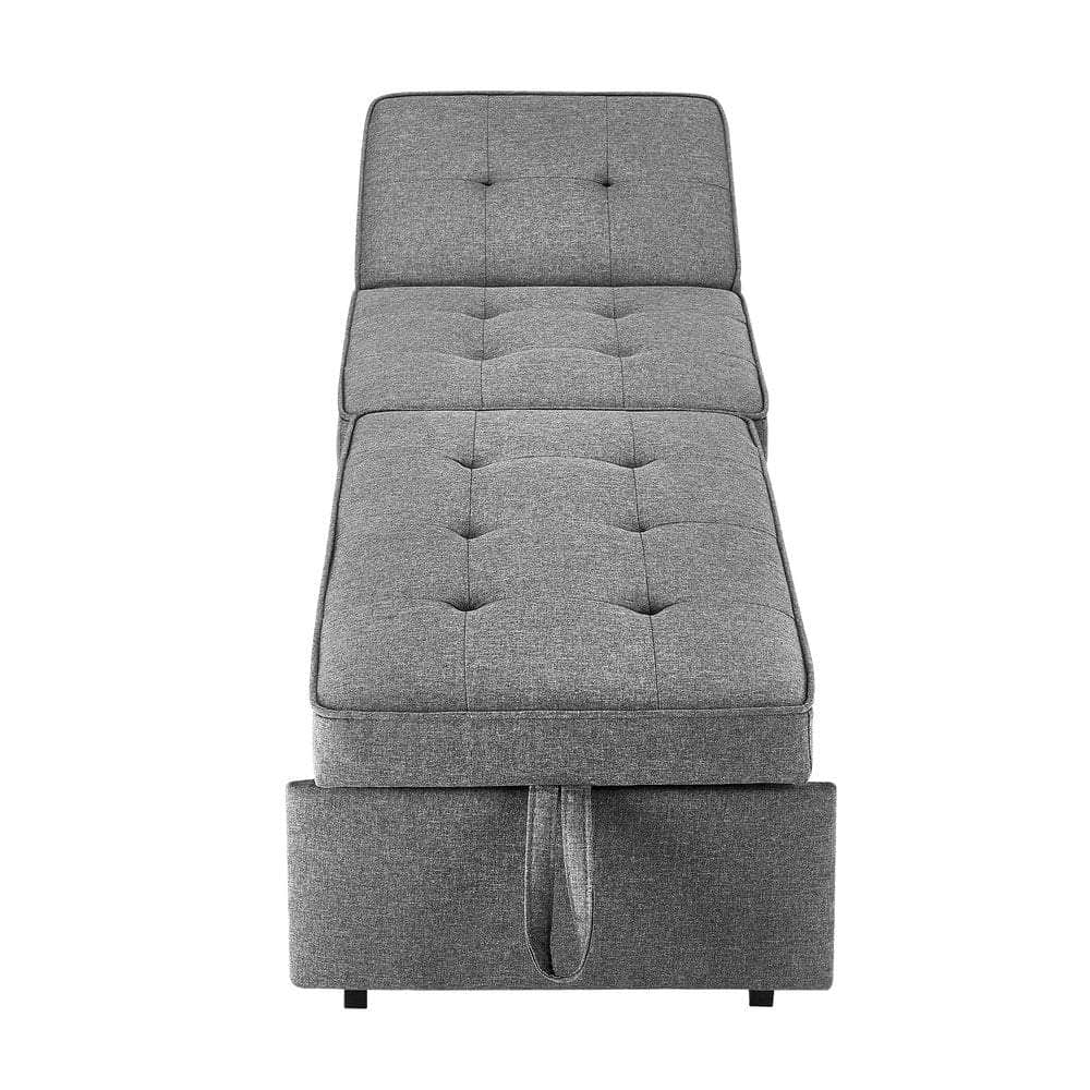4 in 1 Convertible Sofa Bed Ottoman Couch Lounge Linen