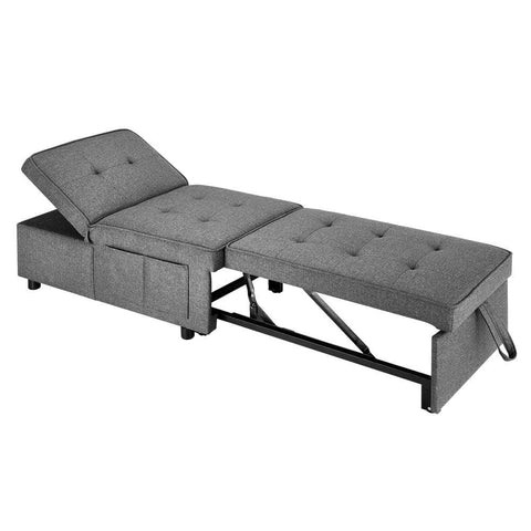 4 in 1 Convertible Sofa Bed Ottoman Couch Lounge Linen