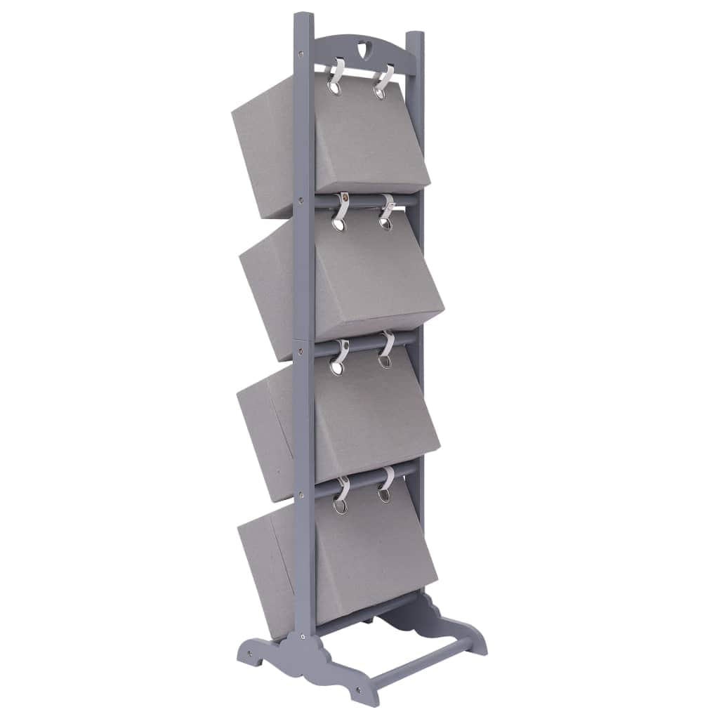 4-Layer Basket Rack Dark Grey