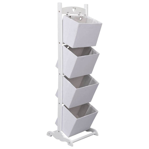 4-Layer Basket Rack White