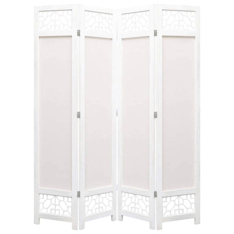 4-Panel Room Divider Cream