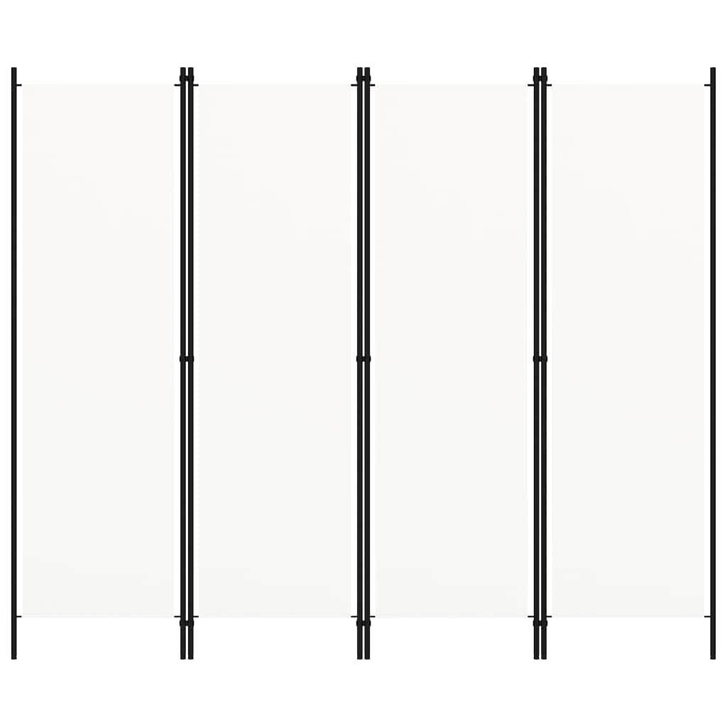 4-Panel Room Divider Cream White