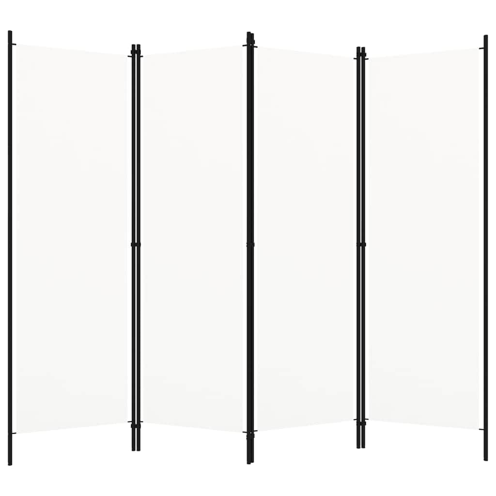 4-Panel Room Divider Cream White
