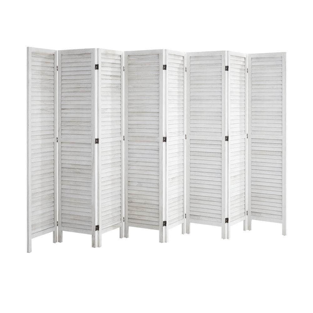 4 Panel Room Divider Timber Wooden Natural
