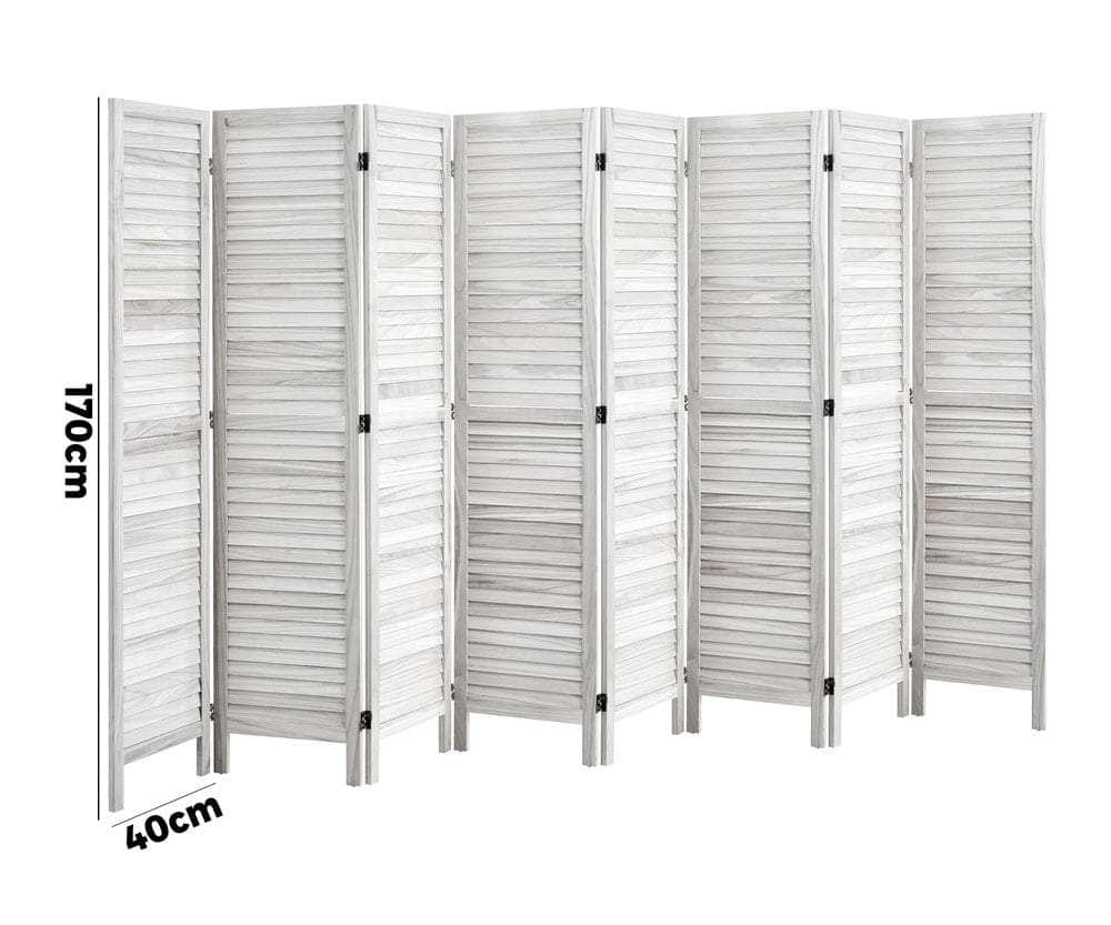 4 Panel Room Divider Timber Wooden Natural