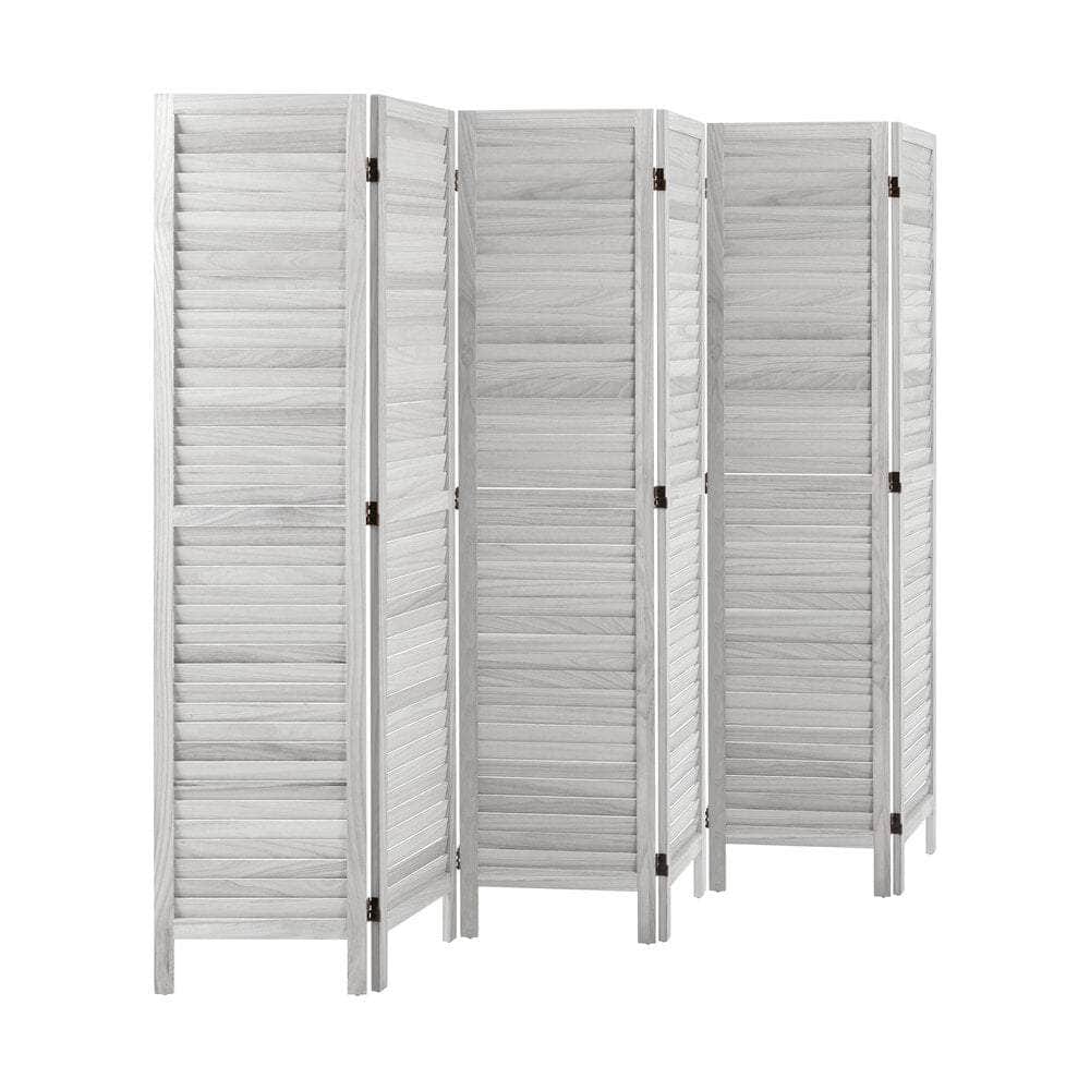 4 Panel Room Divider Timber Wooden Natural