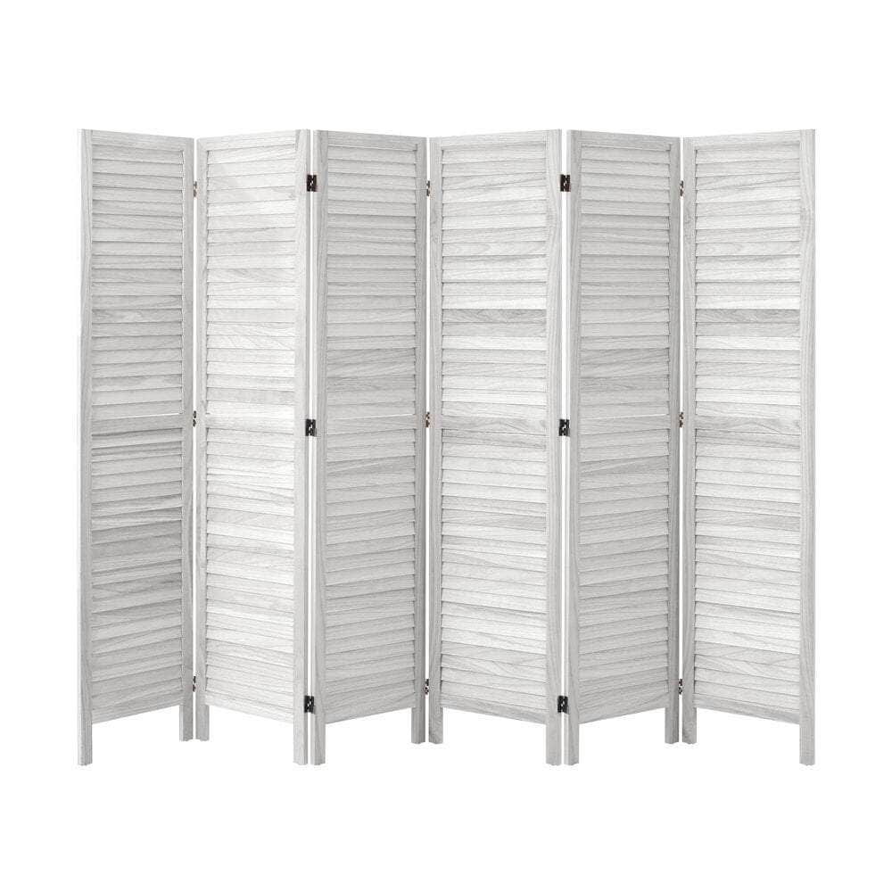 4 Panel Room Divider Timber Wooden Natural