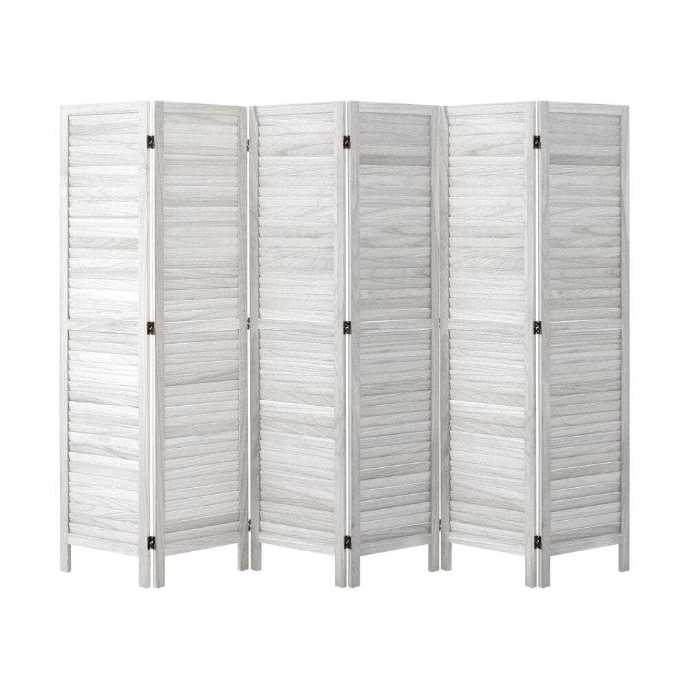 4 Panel Room Divider Timber Wooden Natural