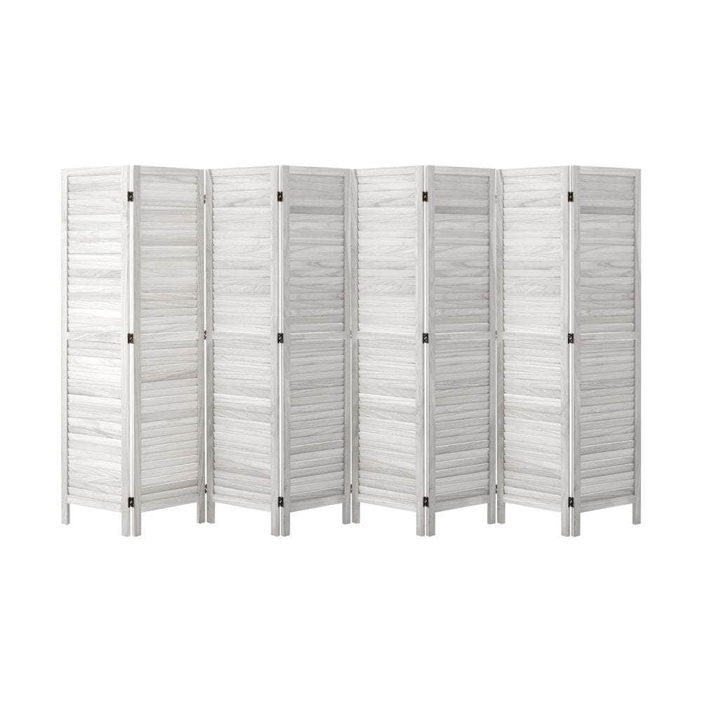 4 Panel Room Divider Timber Wooden Natural