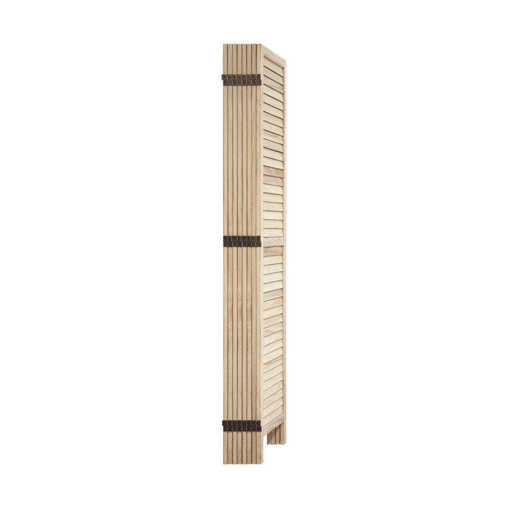 4 Panel Room Divider Timber Wooden Natural