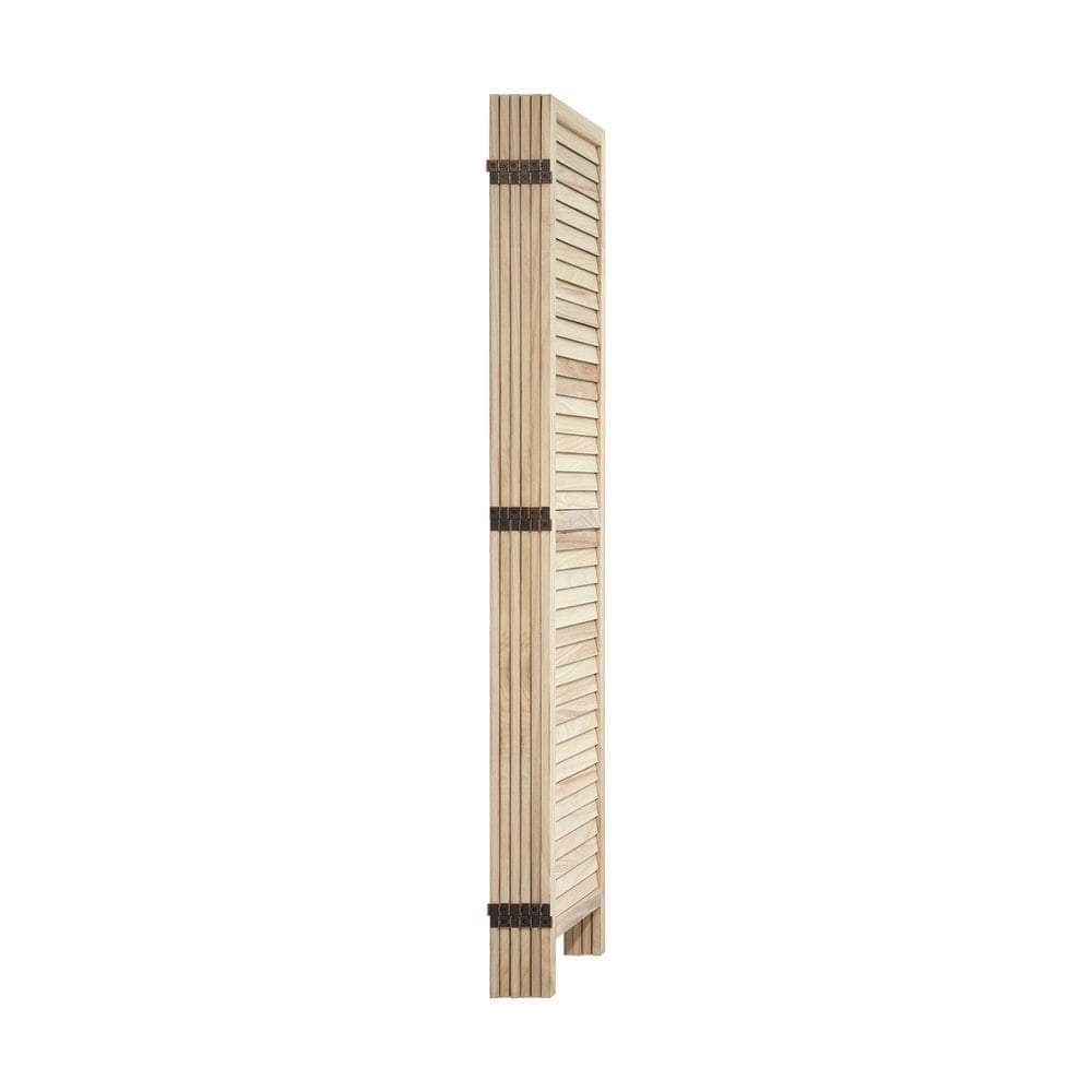 4 Panel Room Divider Timber Wooden Natural