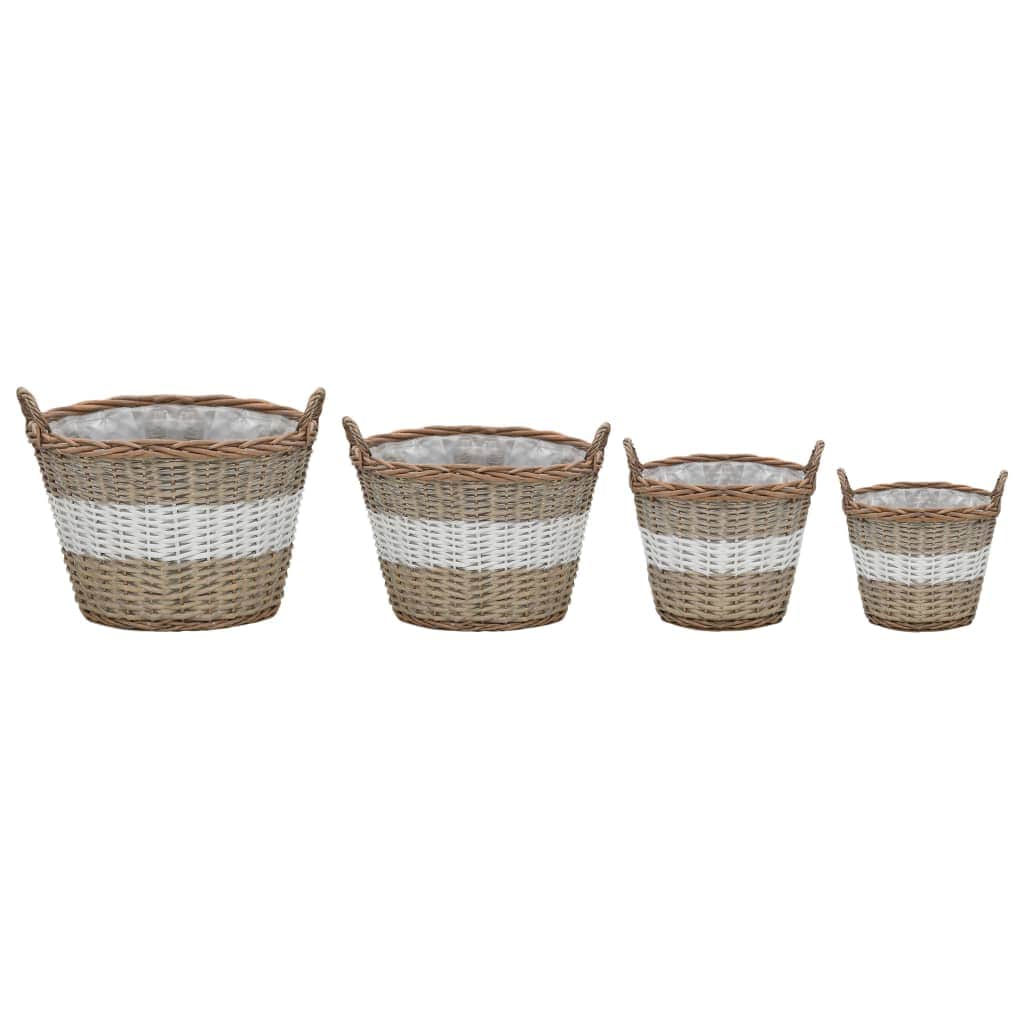 4 pcs Wicker Raised Bed