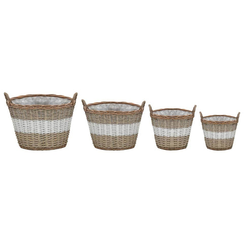 4 pcs Wicker Raised Bed