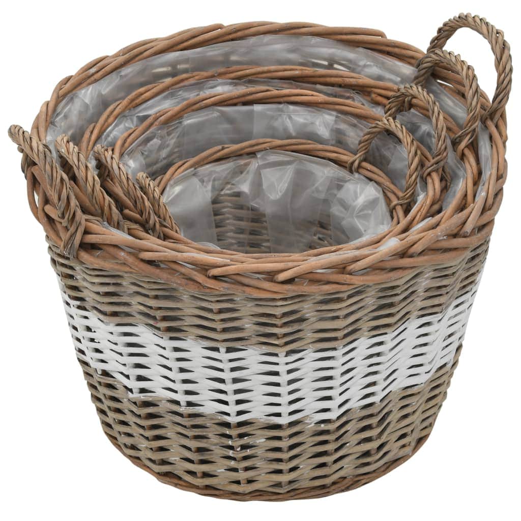 4 pcs Wicker Raised Bed