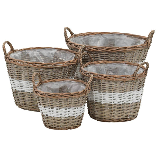 4 pcs Wicker Raised Bed - Pots & Planters