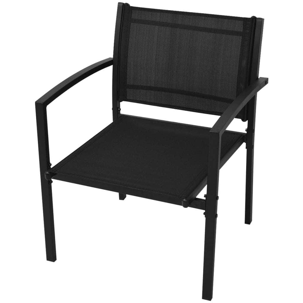 4 Piece Garden Lounge Set Textilene Black - Simple deals