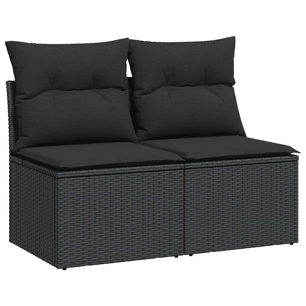 Beige colour - 4 Piece Garden Sofa Set with Cushions Beige Poly Rattan Acacia - Durable & Chic