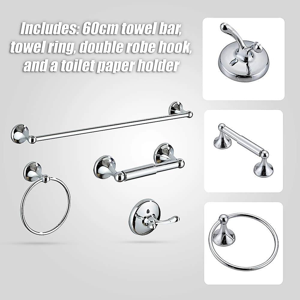 4 Piece Towel Bar Set Bath Accessories Bathroom Hardware