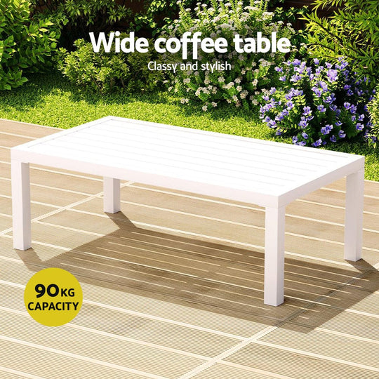4-Seater Aluminium Outdoor Sofa Set Lounge Setting Table Chair Furniture | Outdoor Sofas & Lounge Sets