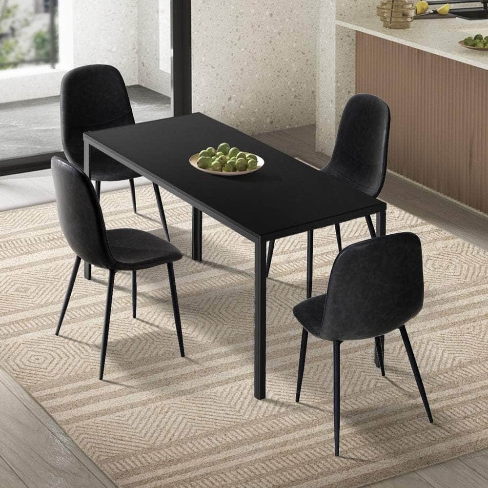 4-Seater Dining Set 1.2m Rectangular Table and Chairs