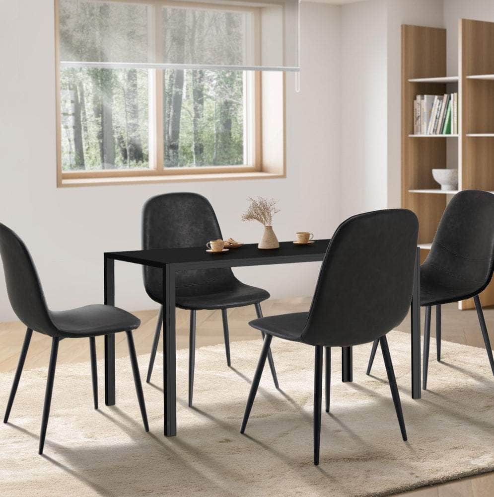 4-Seater Dining Set 1.2m Rectangular Table and Chairs