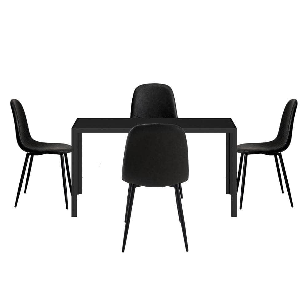 4-Seater Dining Set 1.2m Rectangular Table and Chairs