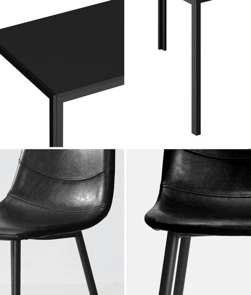 4-Seater Dining Set 1.2m Rectangular Table and Chairs