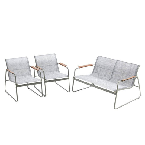 4 Seater Outdoor Lounge Patio Set Bench Textilene Sofa