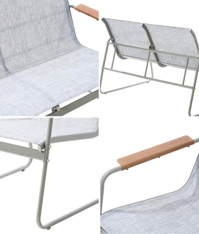 4 Seater Outdoor Lounge Patio Set Bench Textilene Sofa