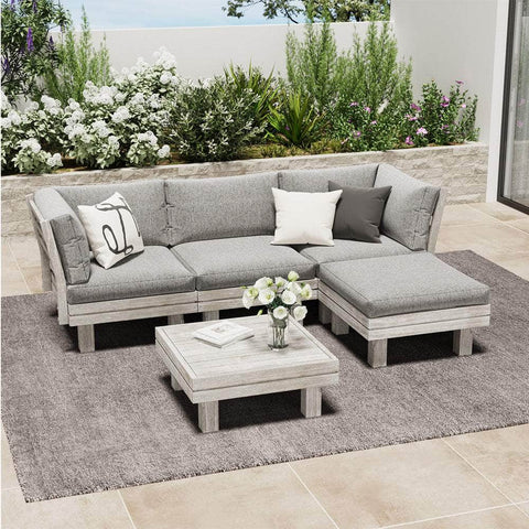 4 Seater Outdoor Sofa Set Lounge Setting Table Chair