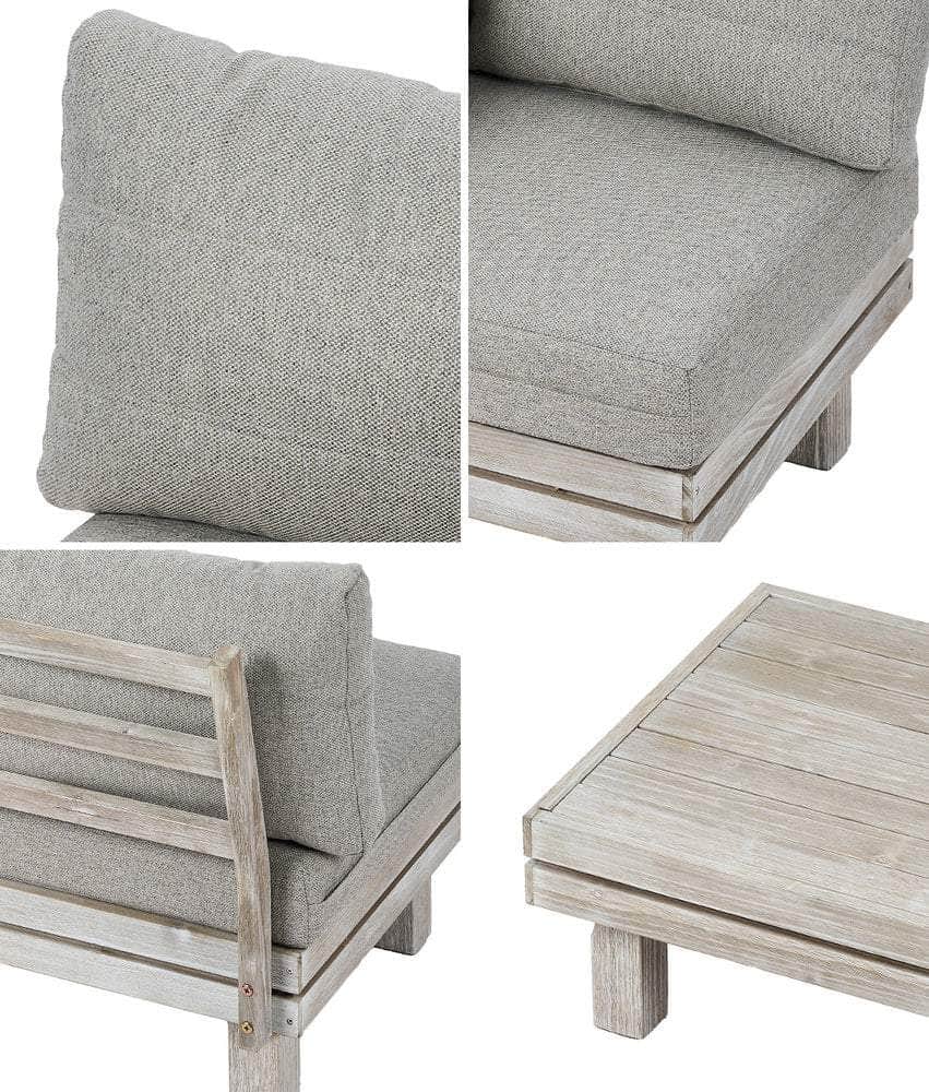 4 Seater Outdoor Sofa Set Lounge Setting Table Chair