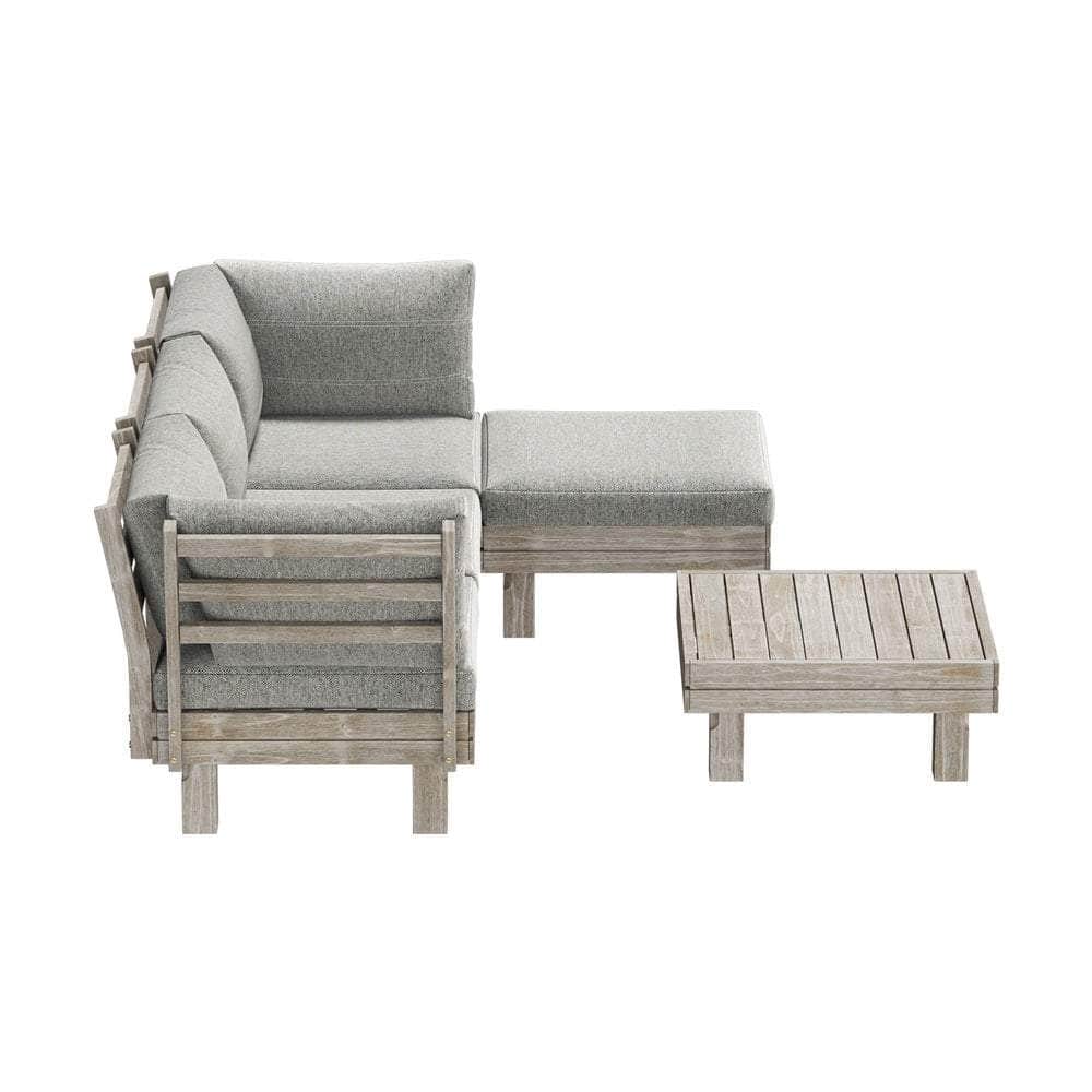 4 Seater Outdoor Sofa Set Lounge Setting Table Chair