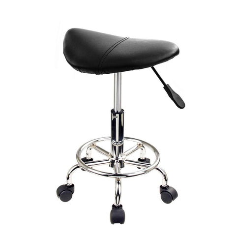 4X Swivel Salon Barber Stool Chair Saddle Type Black