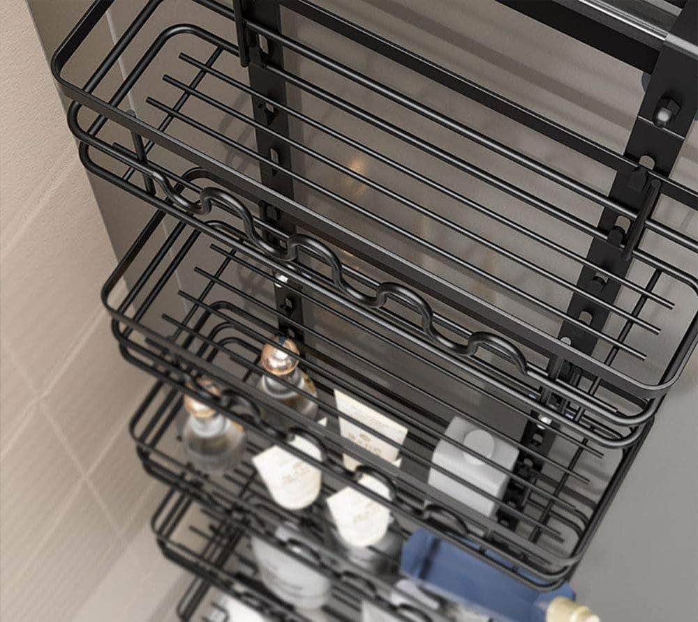 4 Tier Adjustable Baskets Over Door Pantry Organiser For Home Kitchen