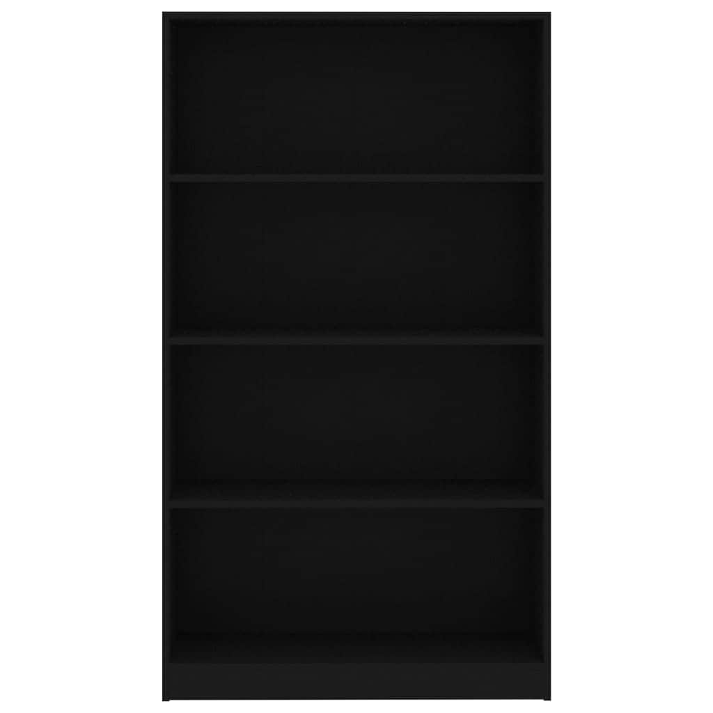 4-Tier Book Cabinet Black, Chipboard